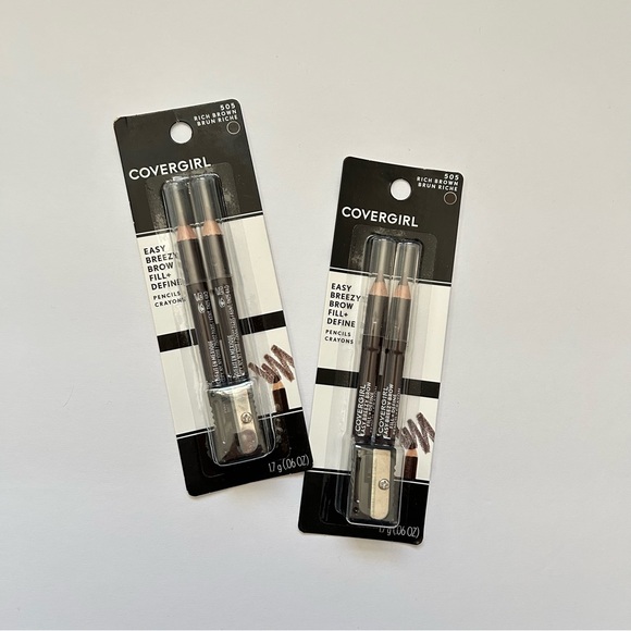 🩷NWT BUNDLE OF 2 COVERGIRL RICH BROWN EYEBROW EYELINER PENCILS SHARPENER - Picture 6 of 6